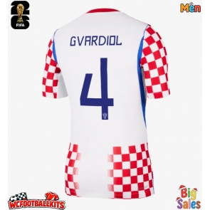 Croatia Josko Gvardiol #4 Replica Home Stadium Shirt World Cup 2026 Short Sleeve